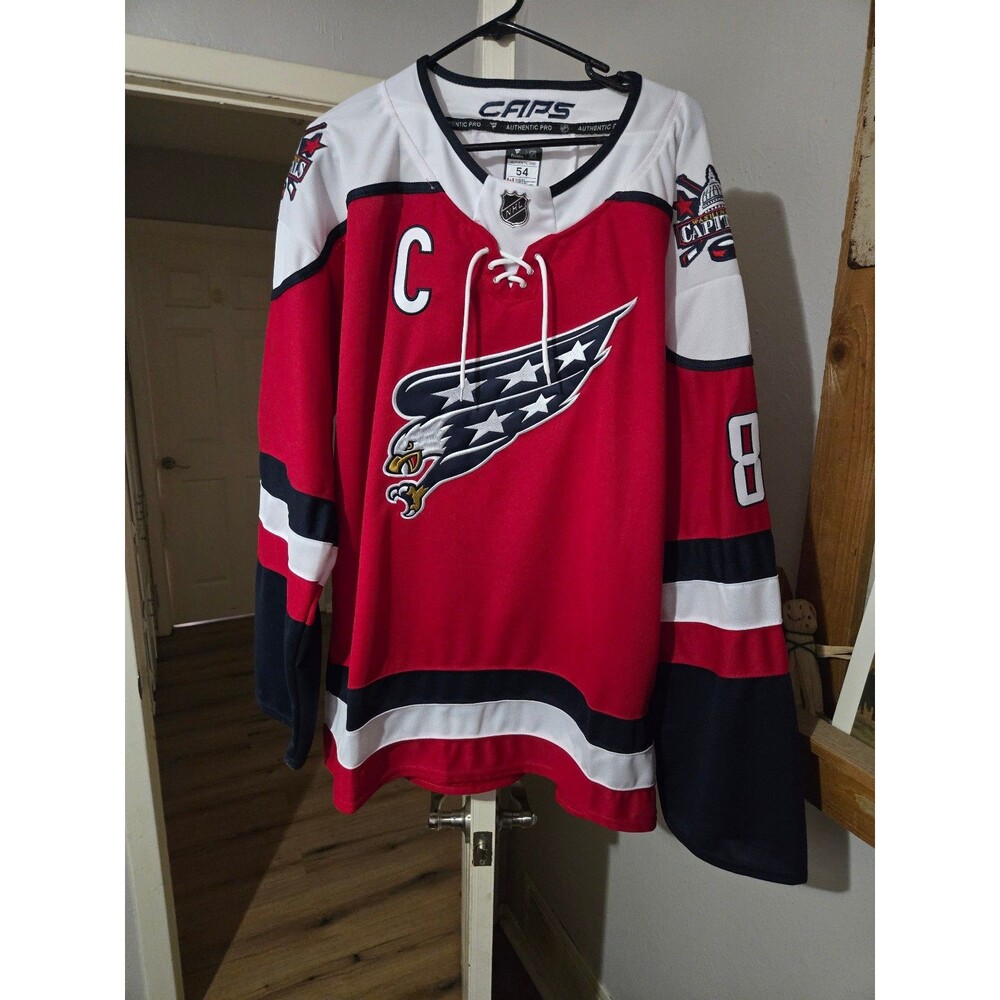 NWT Brand NEW! Fanatics Alex Ovechkin Hockey Jersey Size 54*Fight Strap